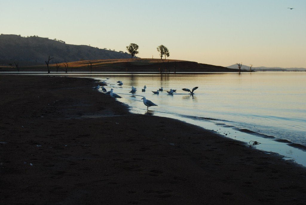 Sunset at Huon Reserve, Lake Hume